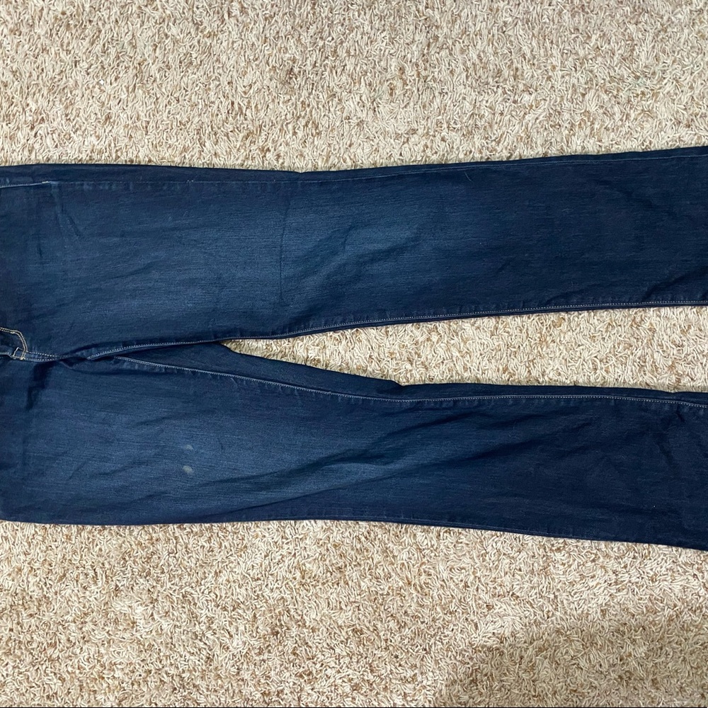 Dark blue limited denim simply straight jeans